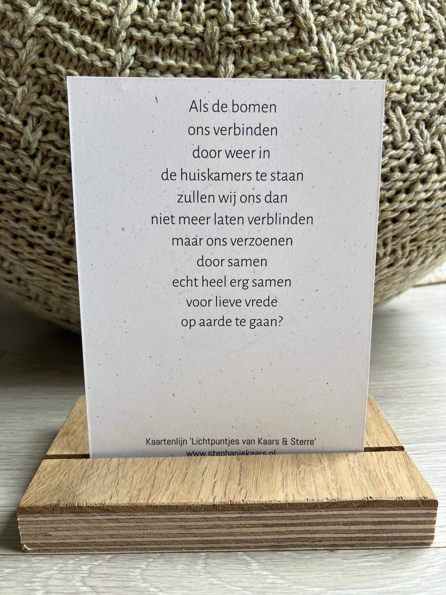 Achterkant Kerstkaart